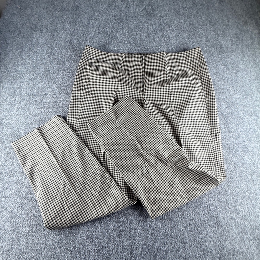 J. Jill Black Tan Gingham Check Ankle Trousers Pants Size 16 NWT 720801 NJE16